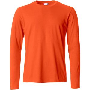 Clique lichtgewicht T-shirt met lange mouwen Diep-oranje maat XL