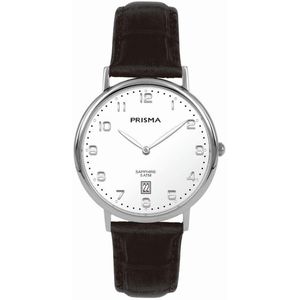 Prisma horloge P.1002 Heren Signature Steel Silver Black