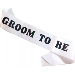 Sjerp Groom to Be wit met zwarte letters - bruidegom - groom to be - vrijgezellenfeest - sjerp