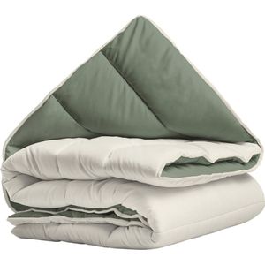 Zelesta® Royalbed Green & Cream 240x200cm - Dekbed zonder overtrek - 30 dagen proefslapen - Wasbaar hoesloos dekbed - Bedrukt dekbed - All year zomerdekbed & winterdekbed