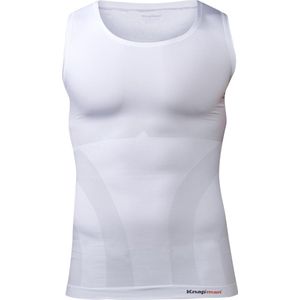 Knapman Zoned Compression Tanktop 2.0 Wit | Figuur- en Houding Corrigerend Hemd voor Mannen | Maat S