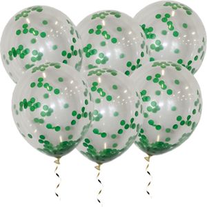 Groene Confetti Ballon Voetbal Versiering Verjaardag Kinderfeestje Helium Ballonnen Feest Papieren Confetti 10 Stuks