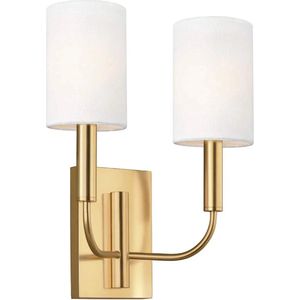 Feiss LED Wandlamp Brianna | 2X E14 Max 60W | Burnished Brass