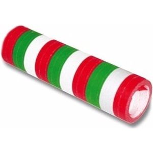 6x rollen serpentine rollen groen/rood/wit 4 meter - Italiaanse kleuren
