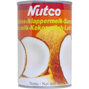 Nutco | 12 x 400ml Kokosmelk | cocosmelk | vegetarisch | santen | klappermelk | voordeelpak