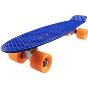 Verfez | Board - Blauw/Oranje – 22 inch (56CM) | skateboard | Longboard | Cruiser Skate Board | Board voor Meisjes en Jongens | Skate