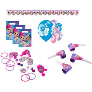 Amscan - Nickelodeon - Shimmer en Shine - Letterslinger – Feest ballonnen - 200 Cm – Uitdeelzakjes - Uitdeel cadeautjes - Roltongen - Roze - Kinderfeest - Versiering - Verjaardag.