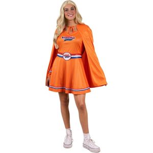 Oranje Superfan jurk - Verkleedjurk - Verkleedkleding - Carnaval kostuum - Dames - Koningsdag - EK - WK - Voetbal - Polyester - oranje - Maat 42/44