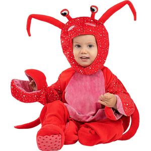 FUNIDELIA Krab Kostuum voor baby - Maat: 69 - 80 cm - Rood
