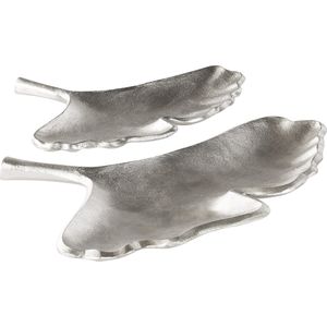 Beliani PALENQUE - Decoratieve Schaal - Zilver - Aluminium