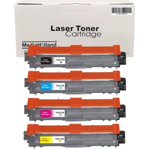 MediaHolland - Huismerk Toner TN-245 TN-241 geschikt voor Brother Laser Printers - Zwart, Cyaan, Magenta en Geel - Toners Cartridges - Zwart: 2500 Pagina's & Kleur: 2200 Pagina's