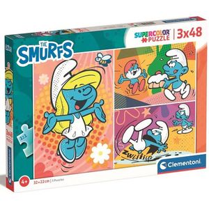 Smurfen puzzel - Clementoni - 3x48 stukjes
