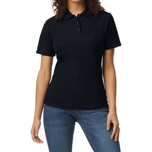 Gildan Damespolo Softstyle Dubbele piqué GI64800L - Black - XL