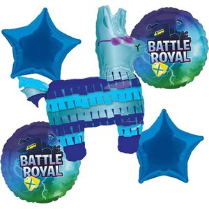 Fortnite – Battle Royale – Ballon set – 5-Delig – Helium ballon – Folieballon – Lama - Versiering - Kinderfeest.