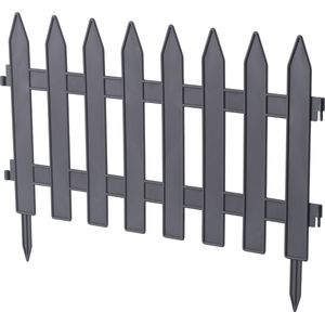 Formplast - Tuinhekjes - 7 Stuks - Kunststof - Antraciet - 320 cm - Borderrand