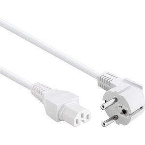 Allteq - Schuko naar C15 apparaatsnoer - 1 meter - Wit