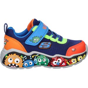 Skechers Play Scene jongens klittenbandschoen - Blauw multi - Maat 26