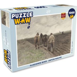 Puzzel Ploegende boer - Anton Mauve - Legpuzzel - Puzzel 1000 stukjes volwassenen