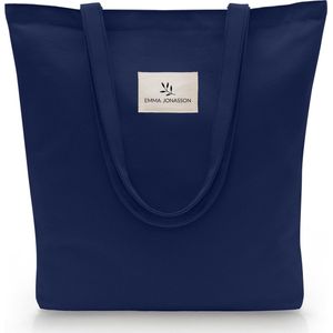 Jute tas - stijlvolle boodschappentas met ritssluiting en binnenzak - stoffen tas met lang handvat - perfecte tas als tote tas, schoudertas, shopper dames groot