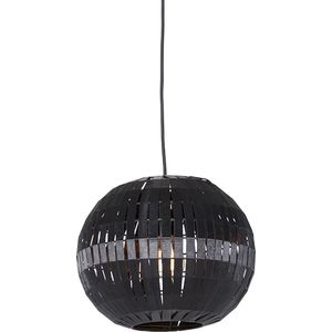 QAZQA zoe - Moderne Hanglamp - 1 lichts - Ø 30 cm - Zwart - Woonkamer | Slaapkamer | Keuken