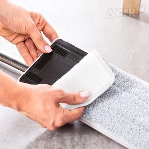 Vloerwisserset - mobiele telefoon | plat, draaibaar met twee kamers poetsemmer | mop met uitwringfunctie | nat en droog reinigen | geschikt voor alle vloeren | wisserset handig en compact