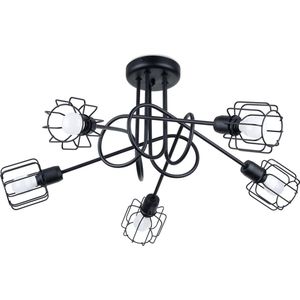 Sollux Lighting - Kroonluchter Beluci S5 - 5xE14 fitting - Excl. lichtbron - Max. 5x12W LED - Zwart