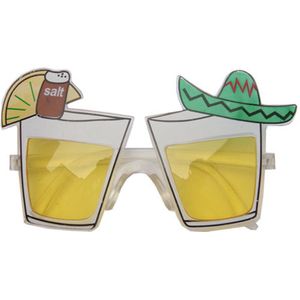 Mexico feest/party bril met tequila glazen - Carnaval party brillen