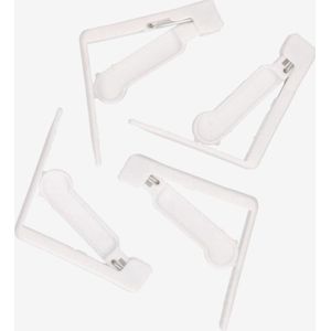 tafelkleed klemmen 4 stuks - Wit - Tafelkleed binder - set van 4 - 5x5cm - Tafelzeilklemmen.