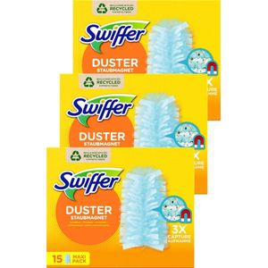 Swiffer Duster Trap & Lock wisser - Voordeelverpakking 3 x 15 Navullingen