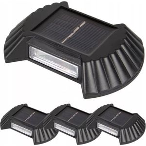 LED solar wandlamp set - Met schemersensor - Neutraal wit - 4 stuks