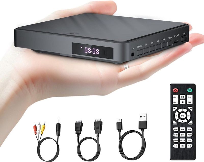 DVD Speler - HDMI 1080P - Inclusief HDMI en AV Kabel - Compact