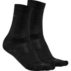 Craft Wintersportsokken - Maat 37-39 - Unisex - zwart/grijs