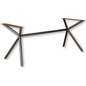 Stalen onderstel zwart vlinder 170 bij 70 cm en hoogte 72 cm (Ø 4 cm)