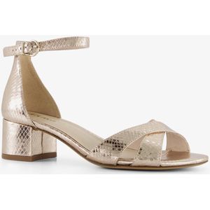 Tamaris dames sandalen met slangenprint - Goud - Maat 40