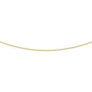 YO&NO - Ketting - Goud - Anker plat - 0,8 mm - 50 cm - 585 goud