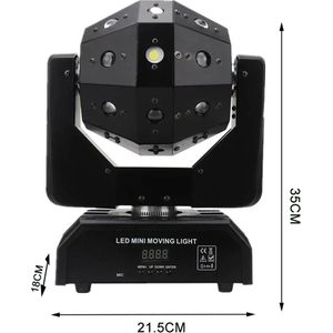 Discobol - discolamp - Moving Head Roterend Met Laser - Par + Strobe - Discolichten - Effecten - Feestverlichting - Spot - Verlichting - Disco - Lamp - Licht - Laser - Lichteffect - Geluidgestuurd - DJ - Party - Discolampen - RGB