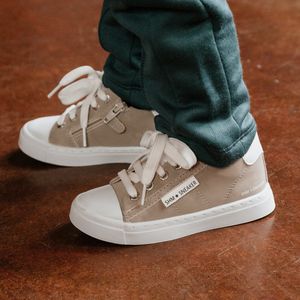 Veterschoenen | Meisjes, jongens | Taupe | Leer | Shoesme | Maat 21