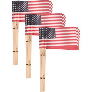 Zwaaivlaggetjes - Amerikaanse vlag - 150 stuks - Amerika - 4th of July - USA