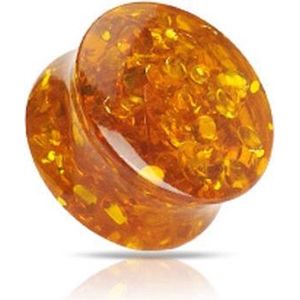 12 mm Double-flared plug Amber ©LMPiercings