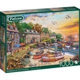 Falcon - Harbour Cottages Puzzel (1000 stukjes) - Hoogwaardige legpuzzel in maritiem thema