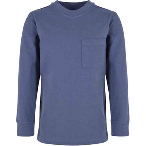 Urban Classics - Heavy Oversized Pocket Kinder Longsleeve shirt - Kids 158/164 - Blauw