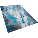 BOZAT - Laagpolig vloerkleed - Blauw - 140 x 200 cm - Polyester