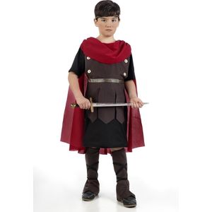Limit - Strijder (Oudheid) Kostuum - Romeinse Tribuun Eerste Legioen - Jongen - rood,bruin - Maat 122 - Carnavalskleding - Verkleedkleding