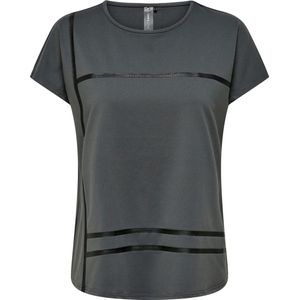 Only Play Sportshirt met streep - Dark Shadow - Dames - Maat XS