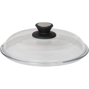 Glazen deksel rond 26 cm voor potten en braadpannen - hittebestendig - SKK 043 - SKK-knop - diameter 26 cm glass pan lid