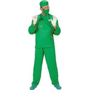 Widmann - Dokter & Tandarts Kostuum - Chirurg Schedel Dr No Kostuum Man - Groen - Small - Carnavalskleding - Verkleedkleding