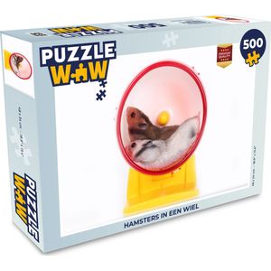 Puzzel Hamsters in een wiel - Legpuzzel - Puzzel 500 stukjes