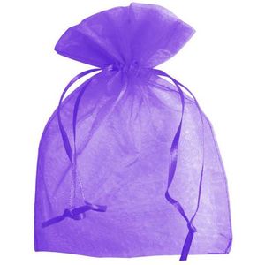 Organza Zakje - 7 x 9 cm - Cadeauzakje / Geschenkzakje / Juwelenzakje / Sieradenzakje – Paars