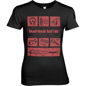 Stranger Things Dames Tshirt -S- Demogorgan Hunter Starter Kit Zwart
