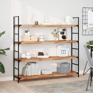 The Living Store Wandschappen 2 st zwevend olieafwerking 140x30x4 cm acaciahout - Zwevende Wandplank - Wandplank - Houten Plank - Acaciahout - Ruime Bespaard